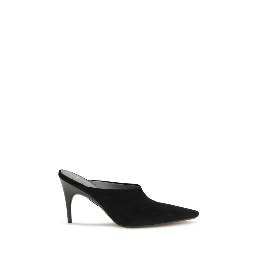 Balenciaga Black Suede Mules-1