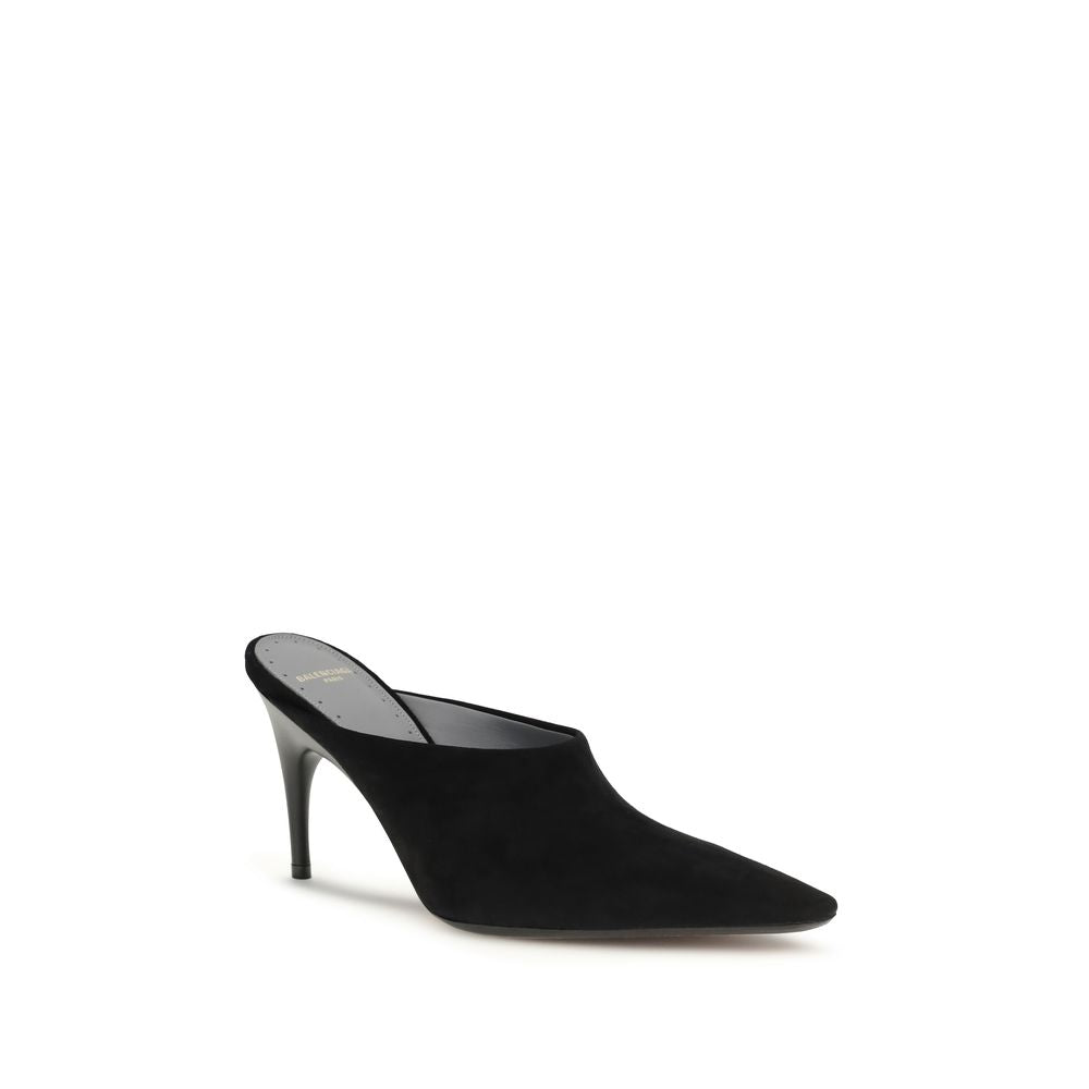 Balenciaga Black Suede Mules-2