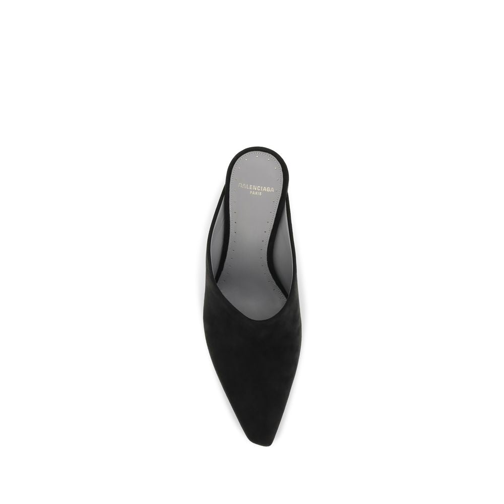 Balenciaga Black Suede Mules-4
