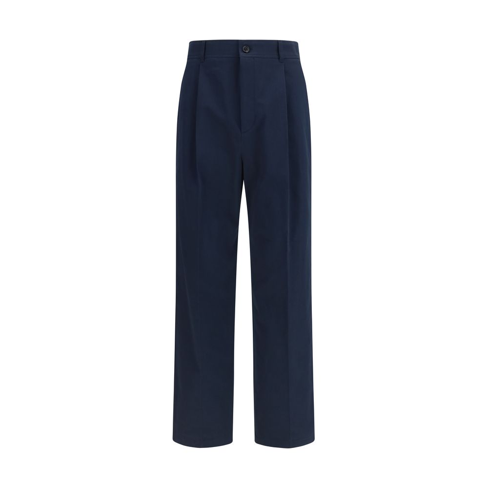Valentino Blaue Baumwoll-Freizeithose-1