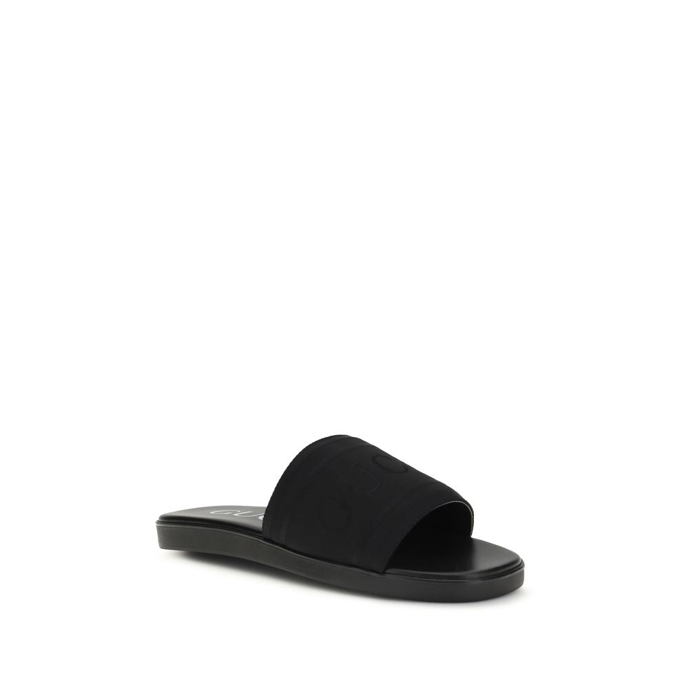 Gucci Schwarze Sandalen aus Stoff-2