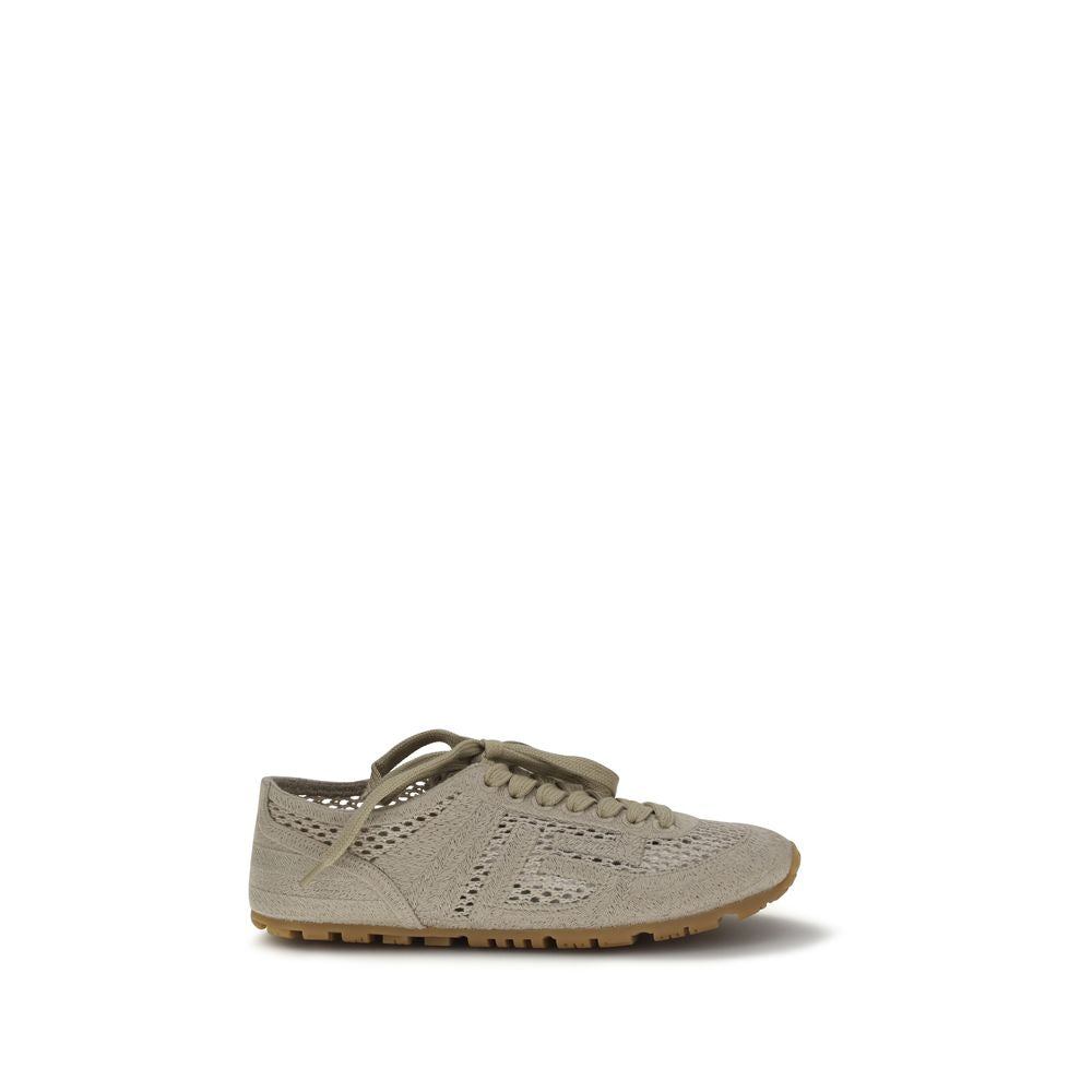 Balmain Beige Cotton Sneakers-1