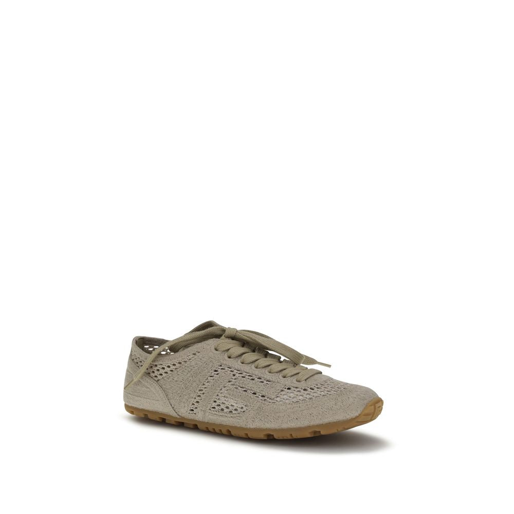 Balmain Beige Cotton Sneakers-2