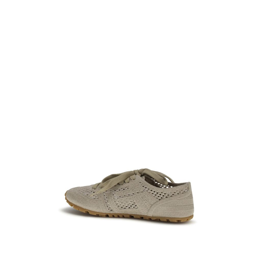 Balmain Beige Cotton Sneakers-3