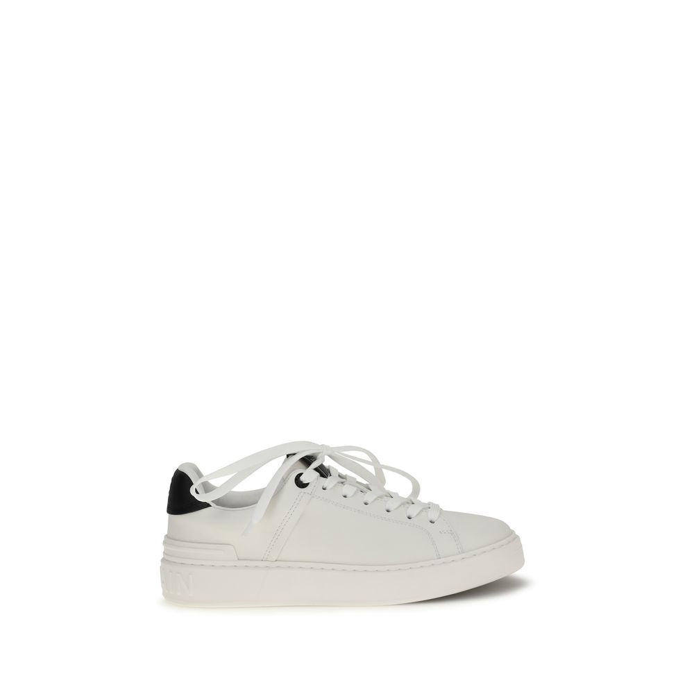Balmain Black Bos Taurus Calfskin Low-Top Sneakers