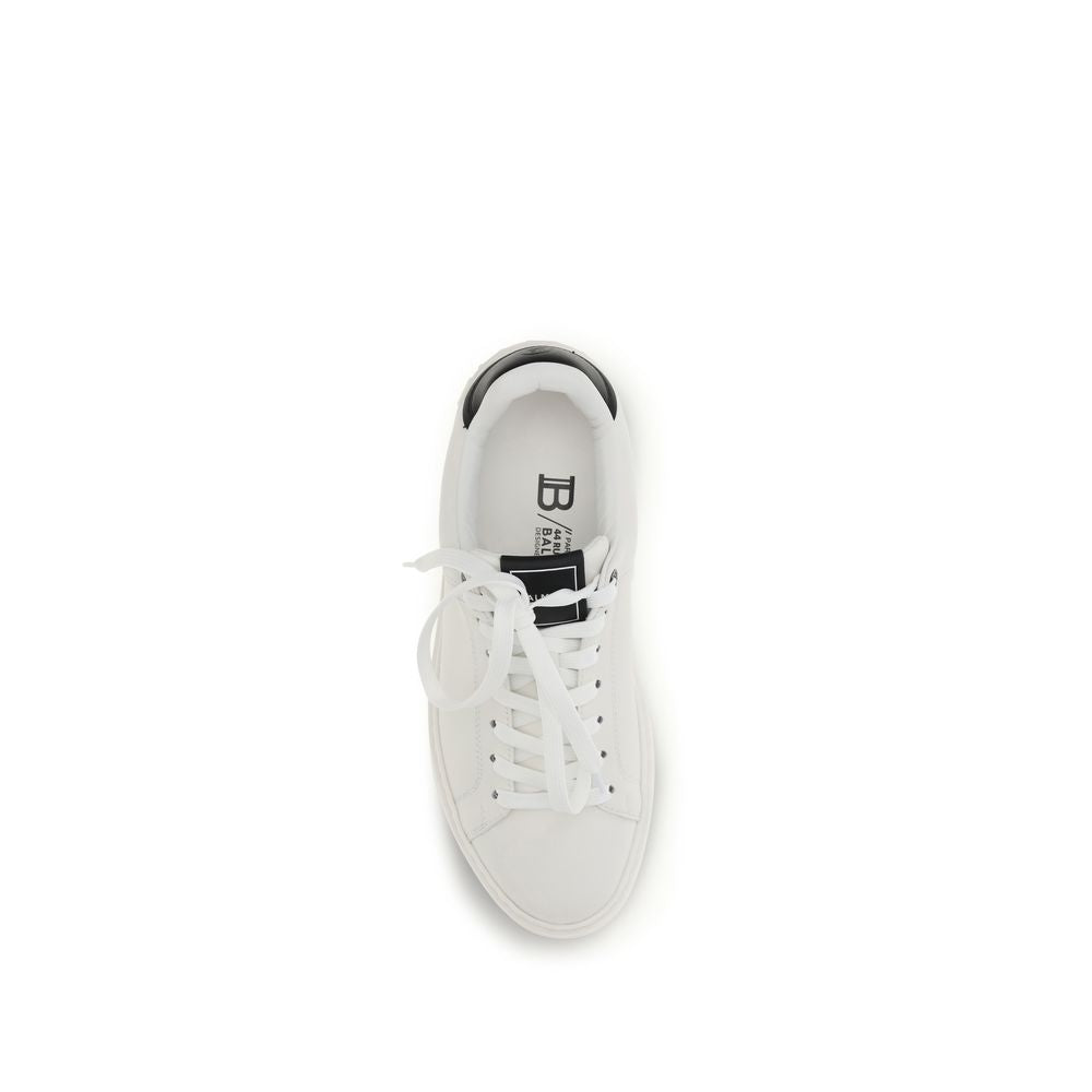 Balmain Black Bos Taurus Calfskin Low-Top Sneakers-4