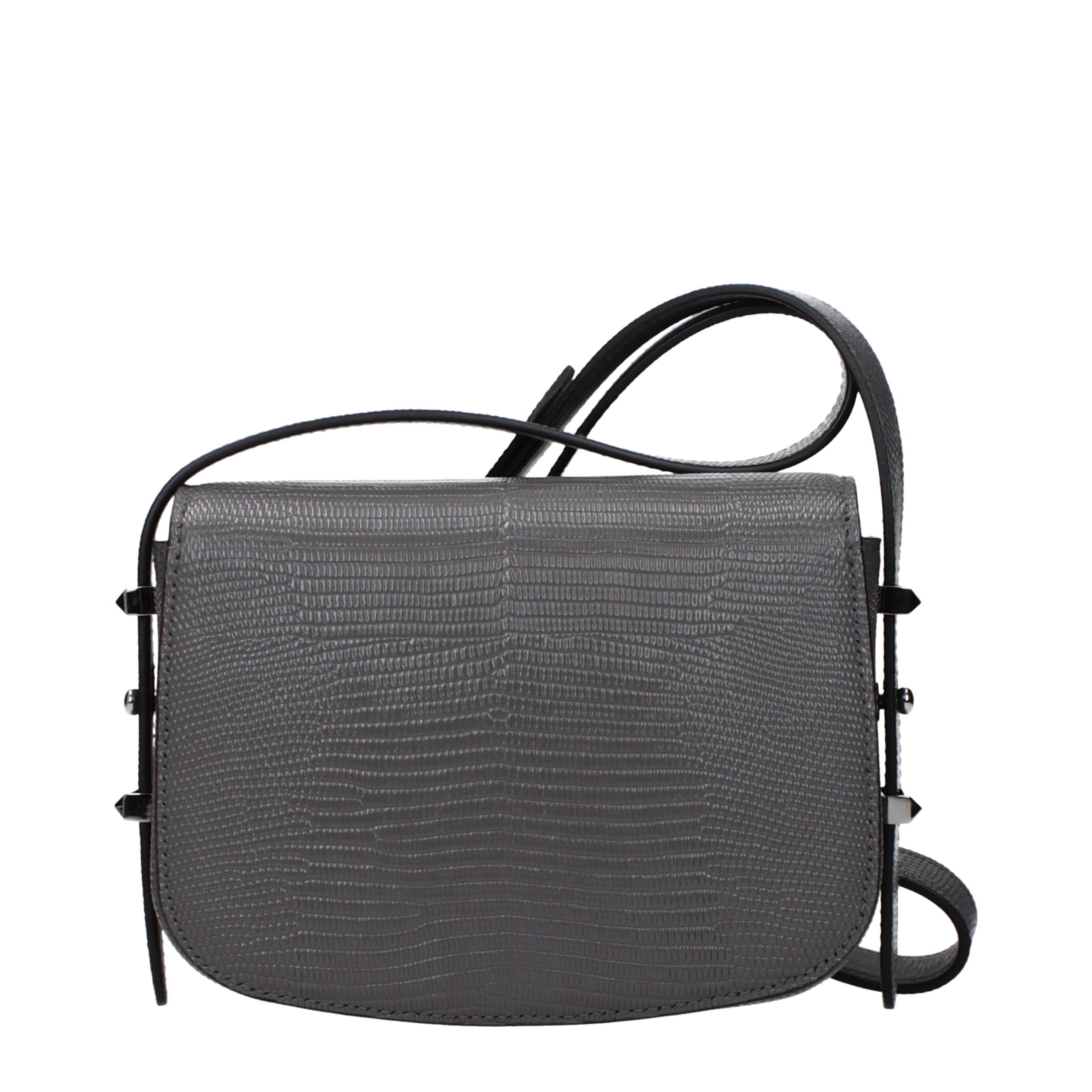 Jimmy Choo Graue Leder Schultertasche-3