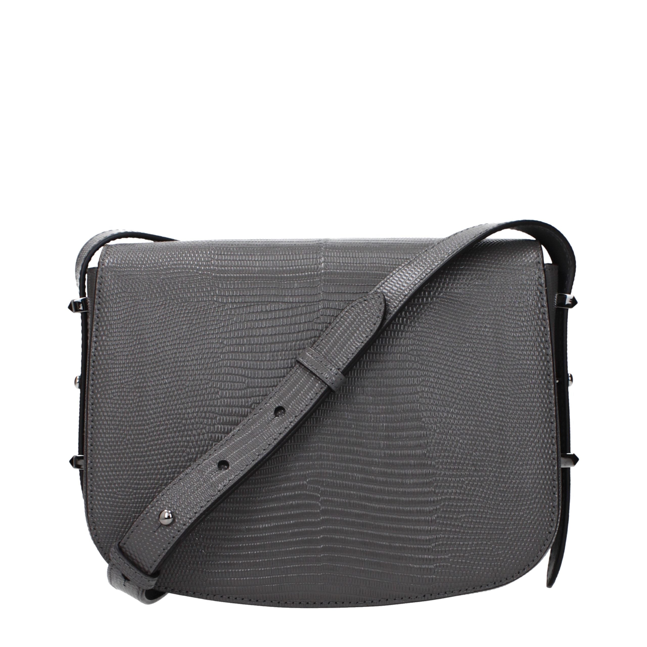 Jimmy Choo Graue Leder Umhängetasche-3
