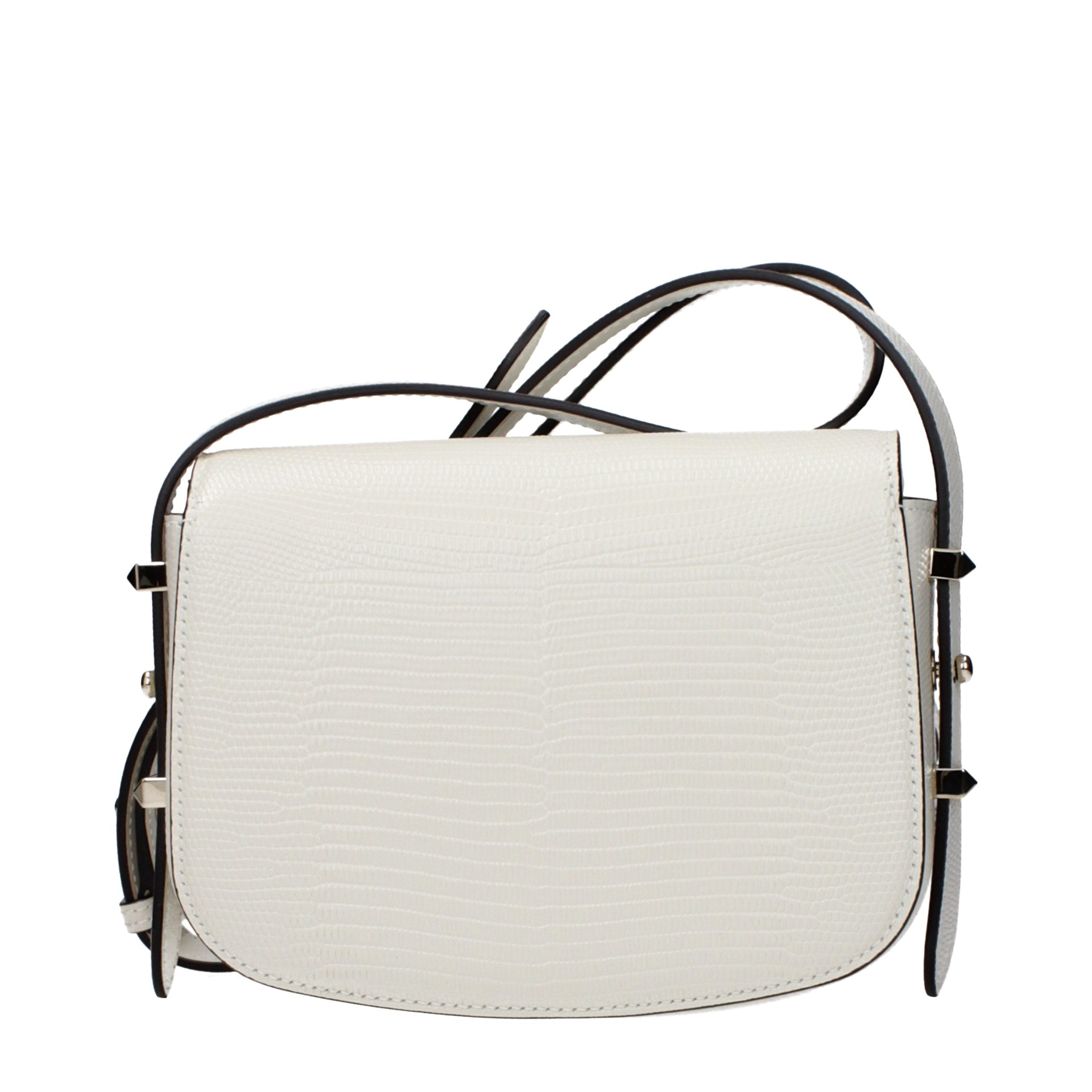 Jimmy Choo Weiße Leder Schultertasche-3