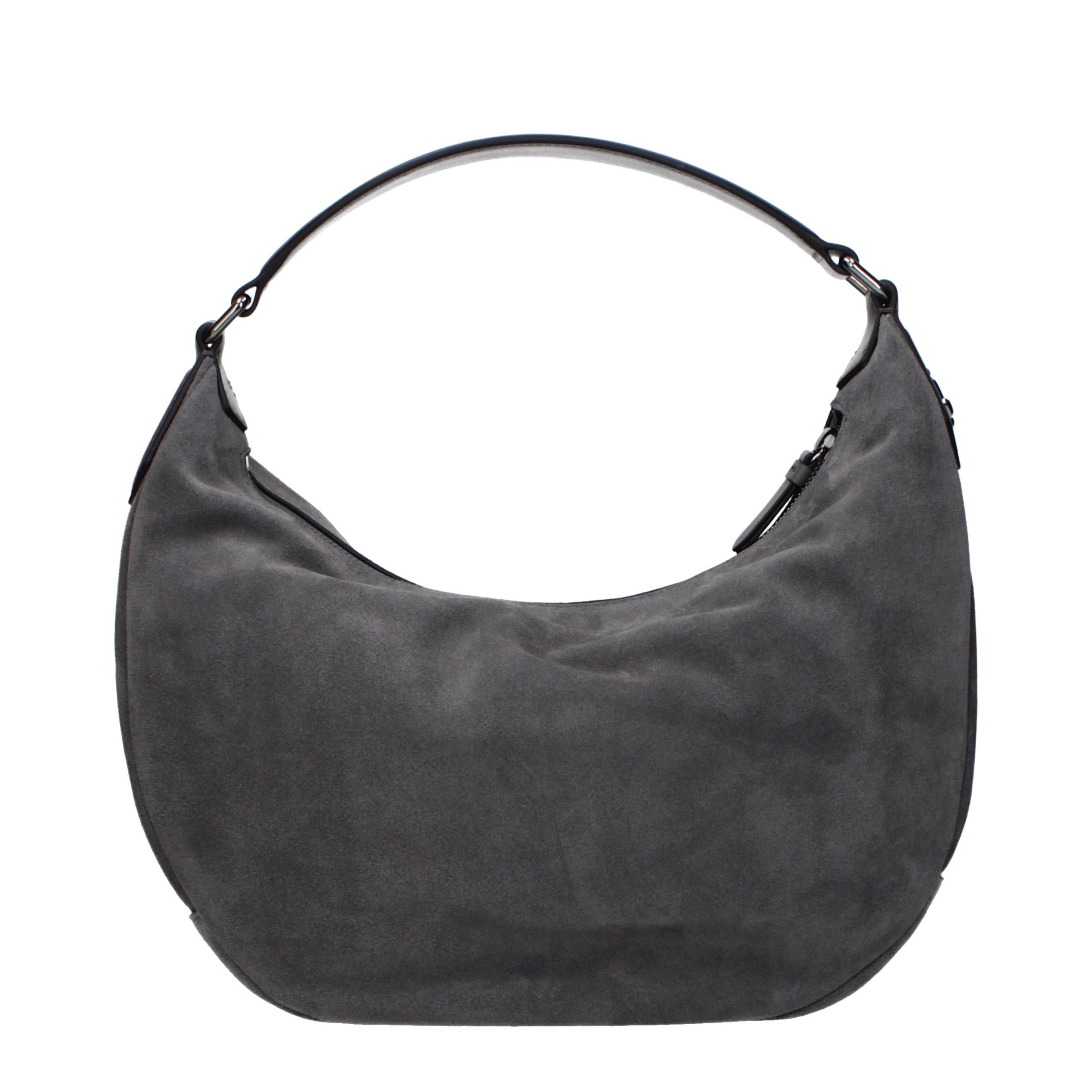 Jimmy Choo Graue Leder Schultertasche-1