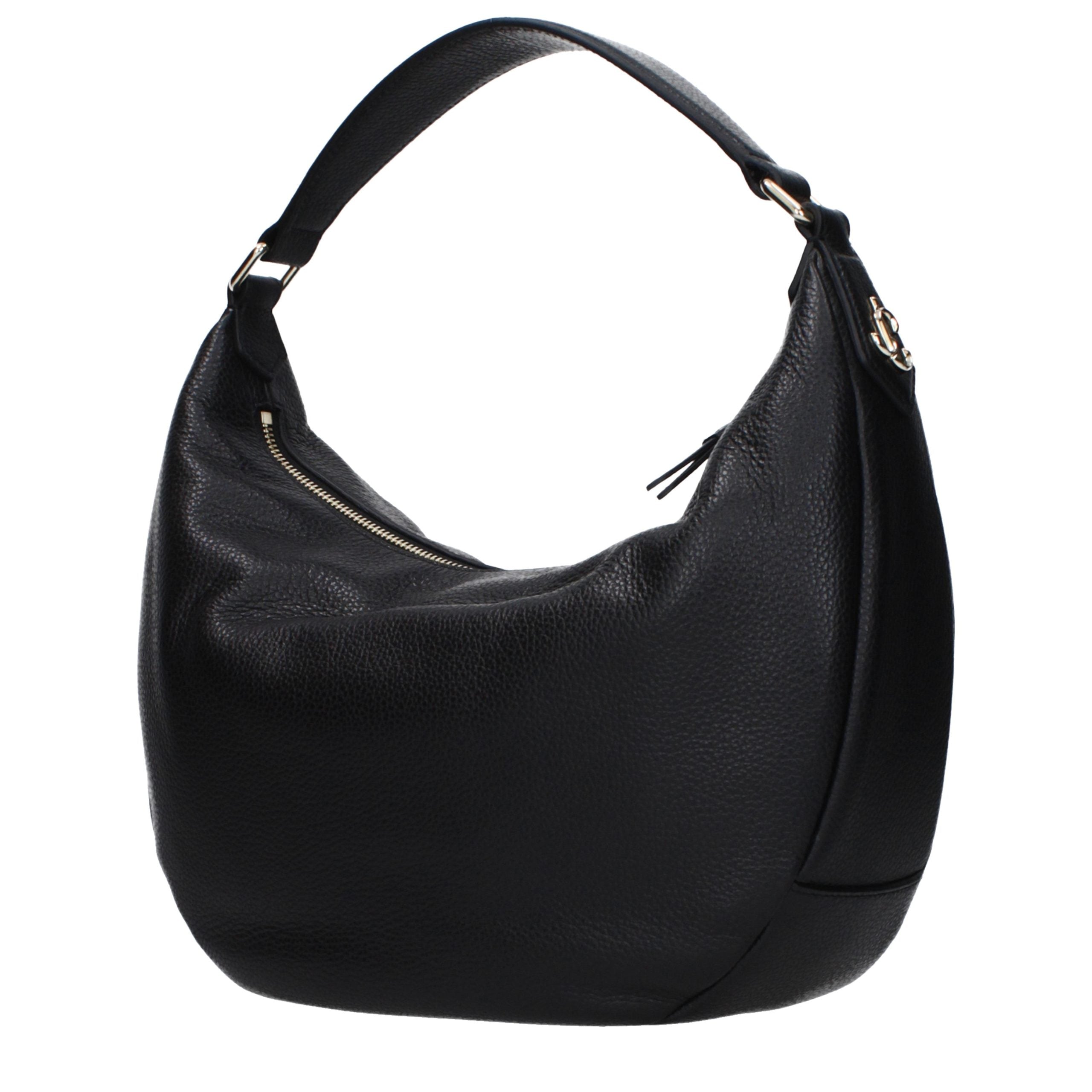 Jimmy Choo Schwarze Leder Umhängetasche-2