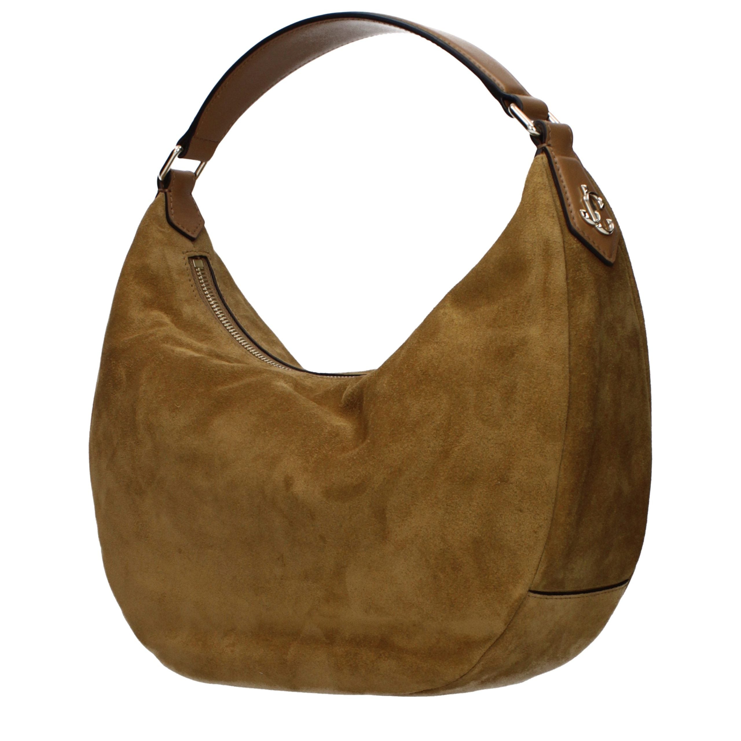 Jimmy Choo Braune Leder Schultertasche-2