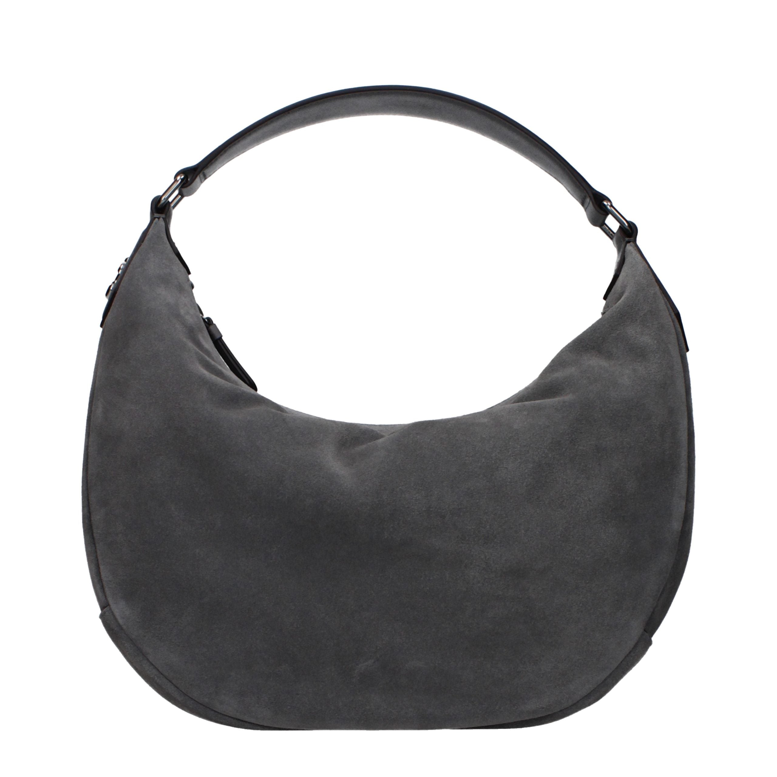 Jimmy Choo Graue Leder Schultertasche-3