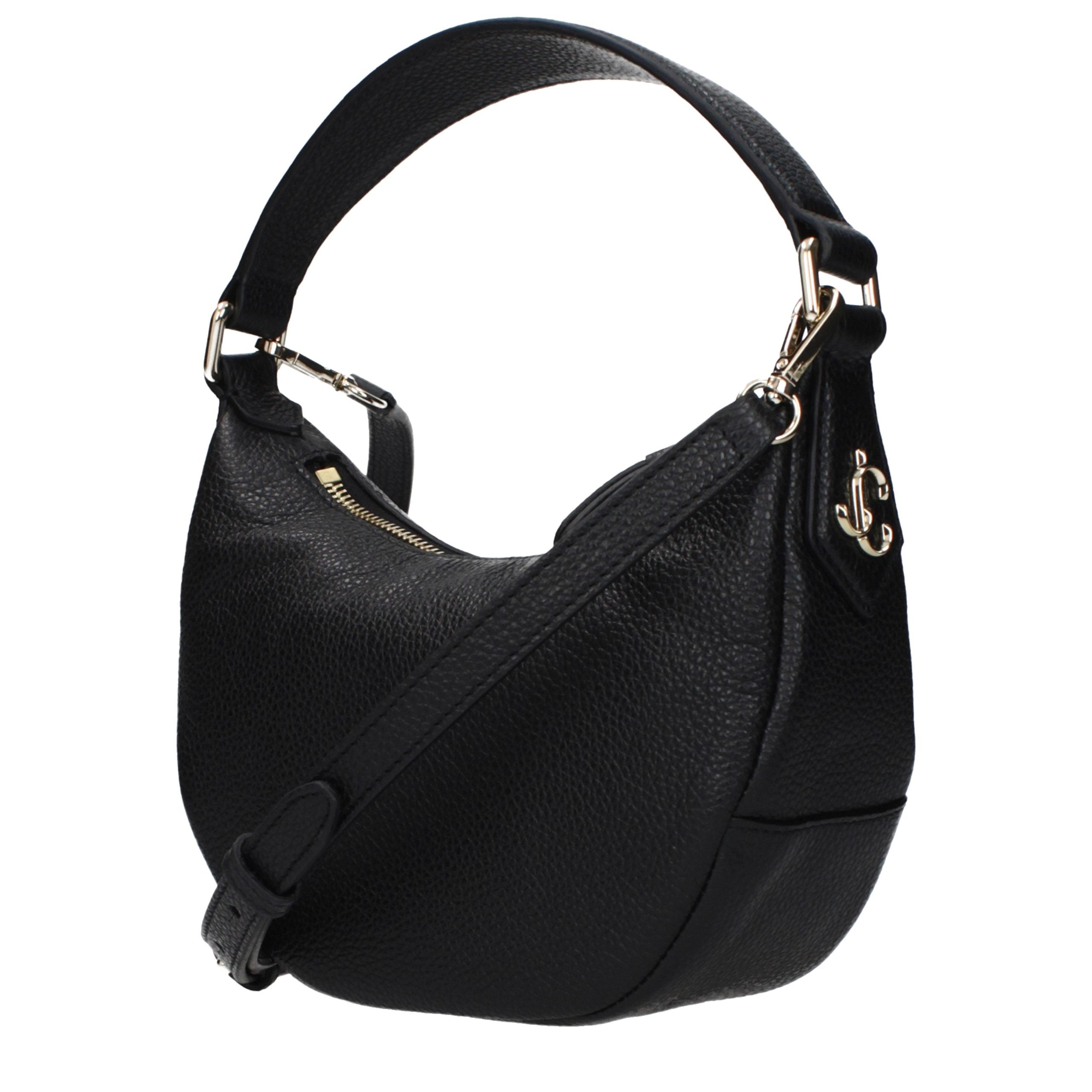 Jimmy Choo Schwarze Lederhandtasche-2