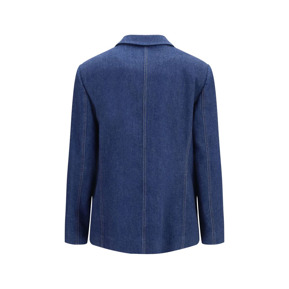 Giorgio Armani Blaue Jeansjacke aus Stretch-Denim-2
