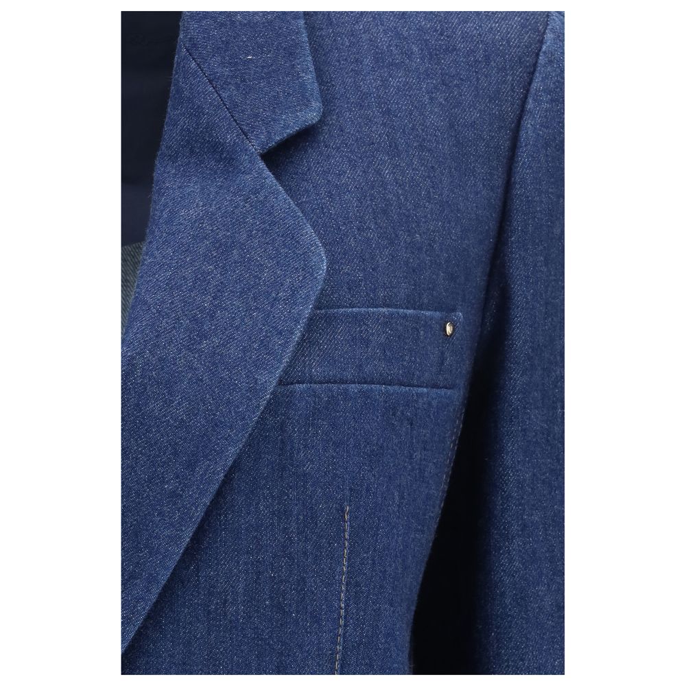 Giorgio Armani Blaue Jeansjacke aus Stretch-Denim-3