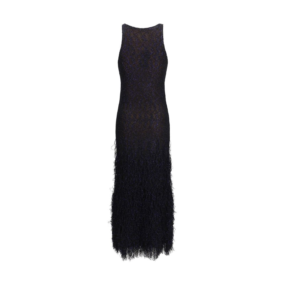 Giorgio Armani Blaues Polyamid-Cocktailkleid-2
