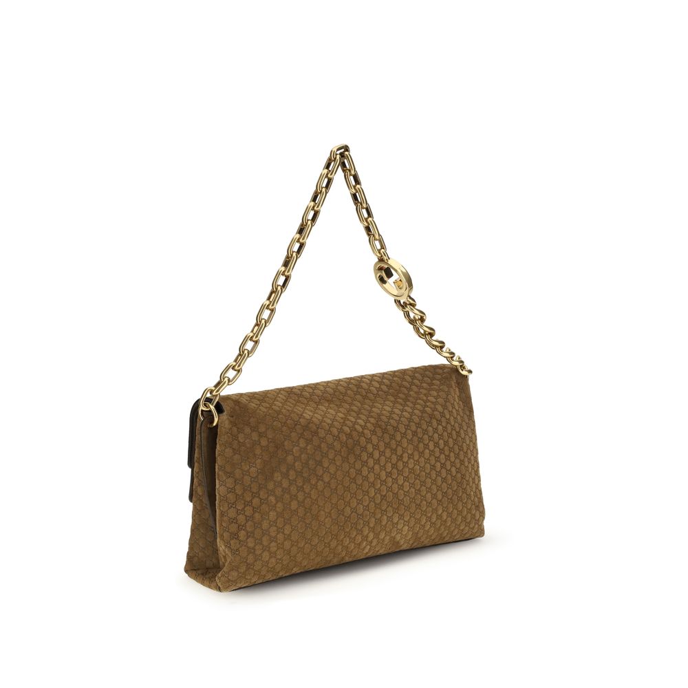 Gucci Braune Wildleder-Handtasche-3