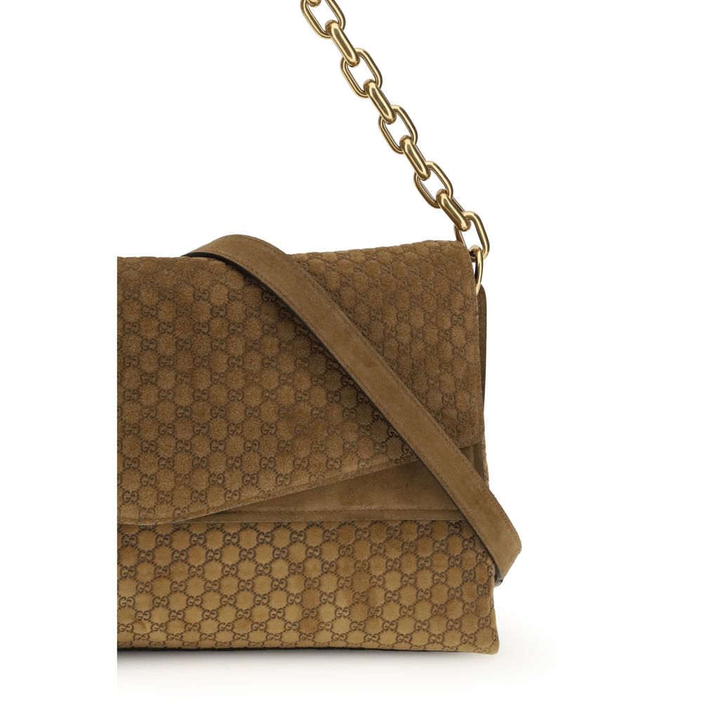 Gucci Braune Wildleder-Handtasche-4