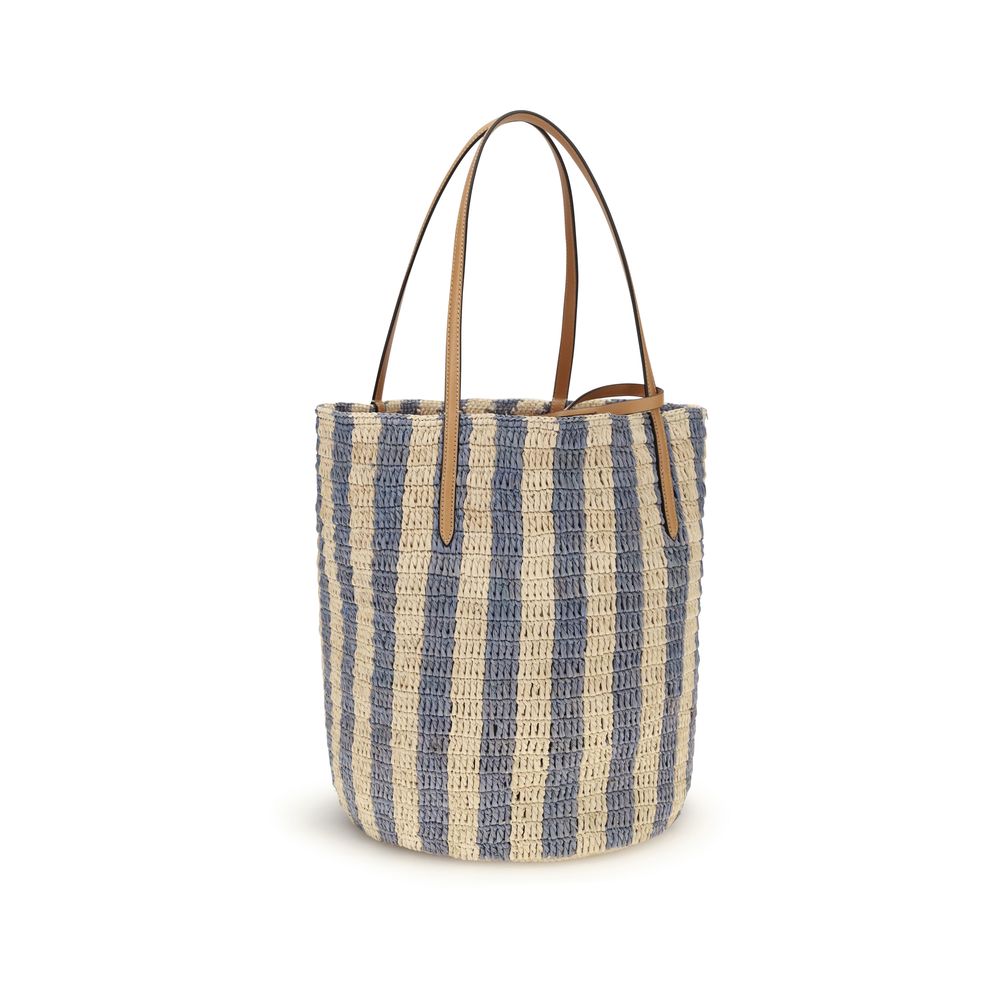 Valentino Garavani Multicolor Raffia Backet Bag-3