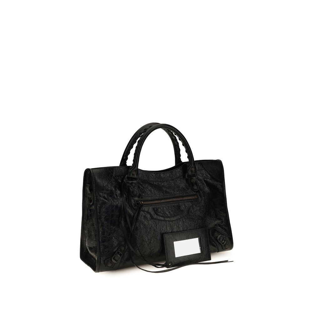Balenciaga Schwarze Lammleder Schultertasche Ovis Aries Aries-2