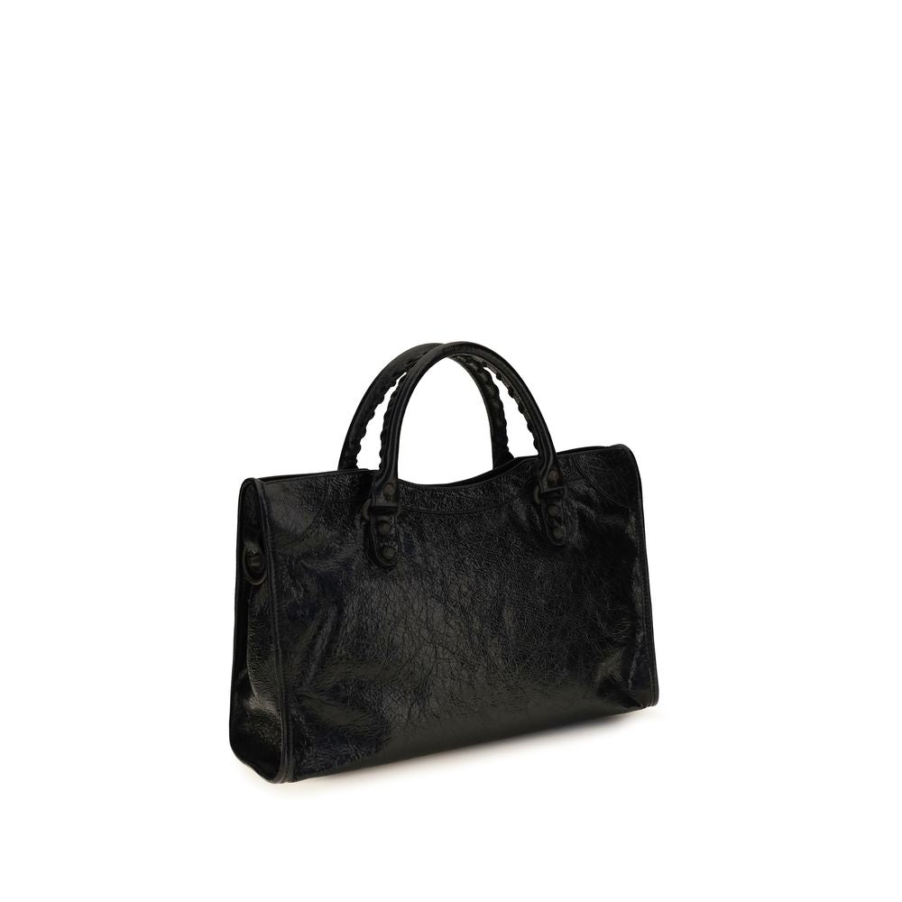 Balenciaga Schwarze Lammleder Schultertasche Ovis Aries Aries-3