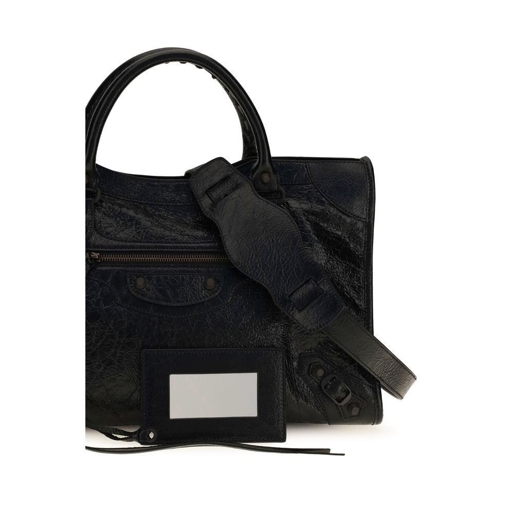 Balenciaga Schwarze Lammleder Schultertasche Ovis Aries Aries-4
