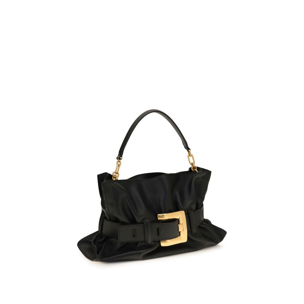 Balmain Black Bos Taurus Calfskin Shoulder Bag-2