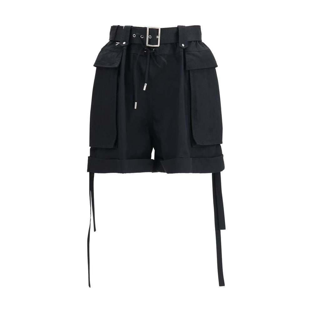 Alexander McQueen Schwarze Baumwoll-Bermudashorts-1