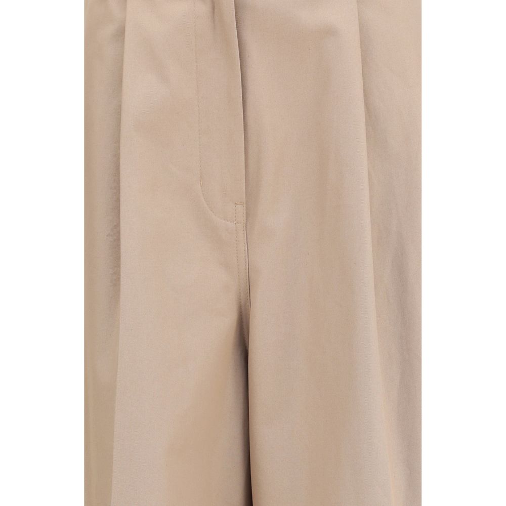 Balenciaga Beige Cotton Flared Pants-3