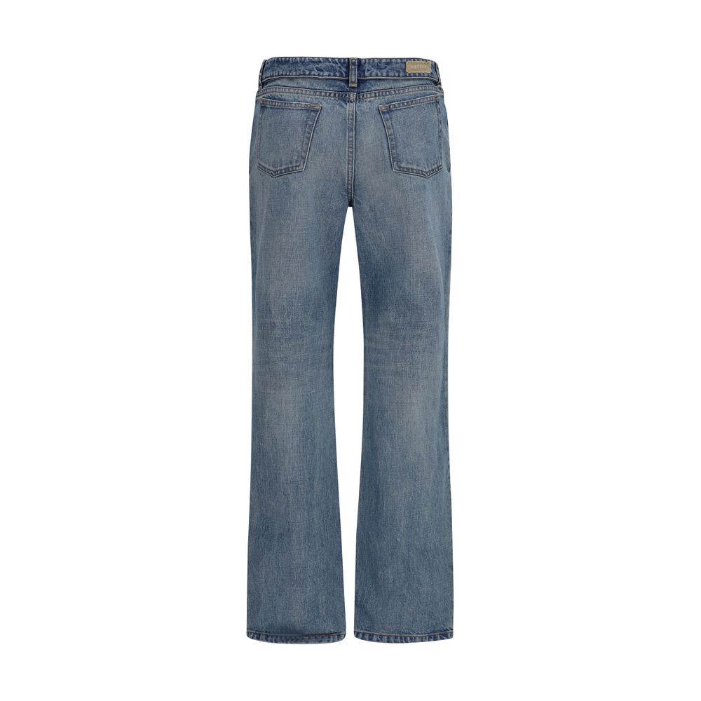 Alexander McQueen Blaue Jeans aus Baumwolle im geraden Schnitt-2