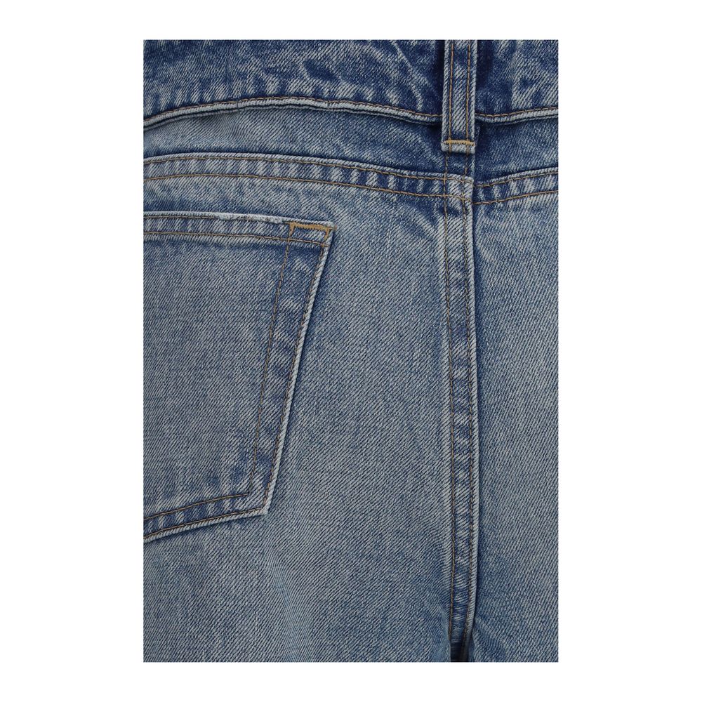 Alexander McQueen Blaue Jeans aus Baumwolle im geraden Schnitt-3