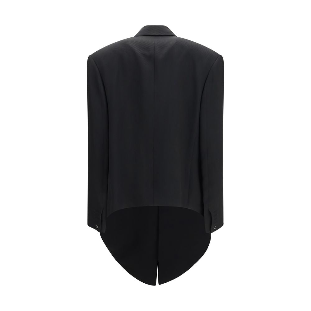 Calvin Klein Schwarze Viskose-Jacke in voller Länge-2