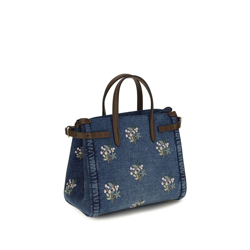 Valentino Garavani Blaue Baumwoll-Handtasche-3