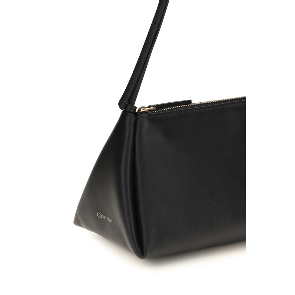 Calvin Klein Schwarze Kalbsleder Bos Taurus Handtasche-4