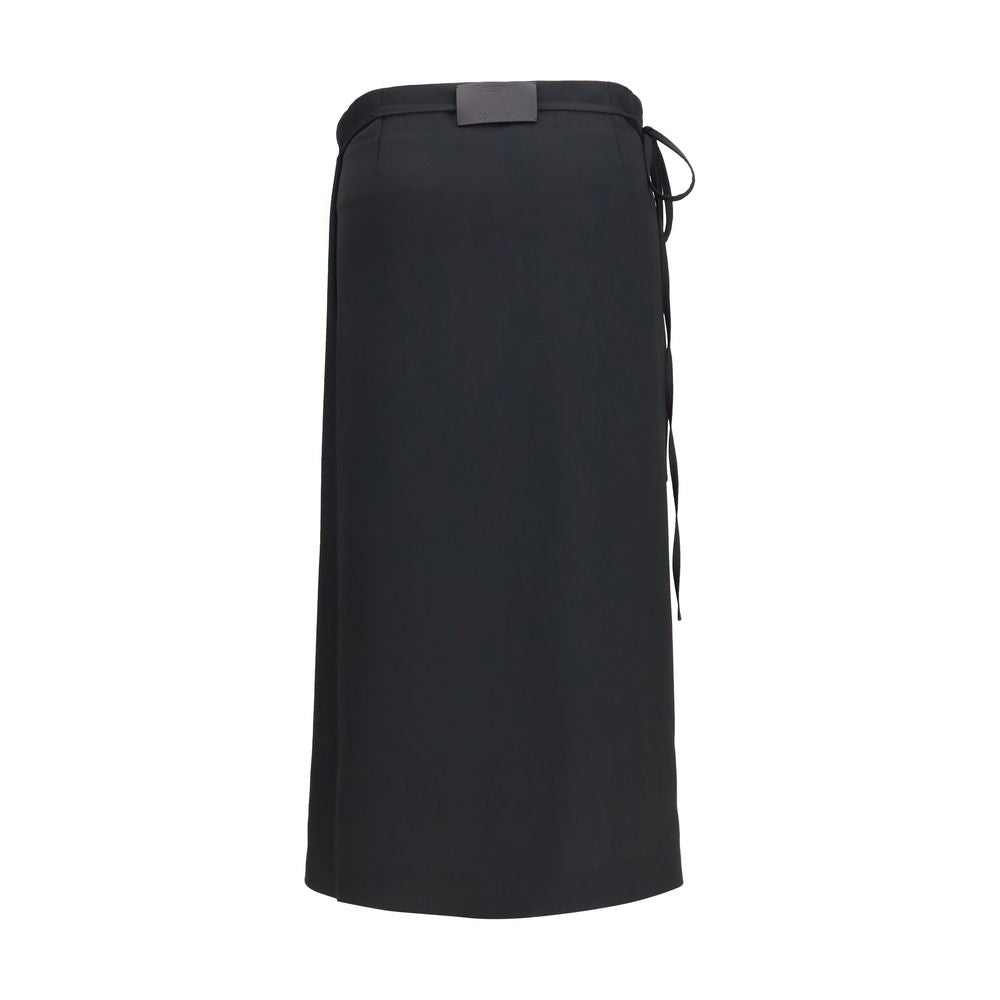 Calvin Klein Schwarzer Viskose-Maxirock-2