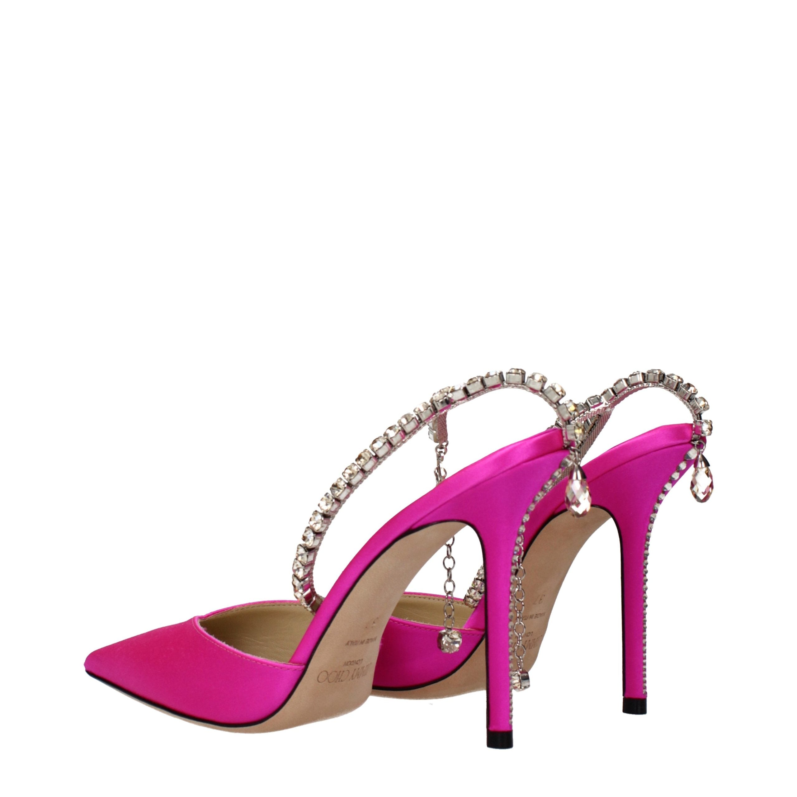 Jimmy Choo Pink Satin Stiletto Heel Sandals-4