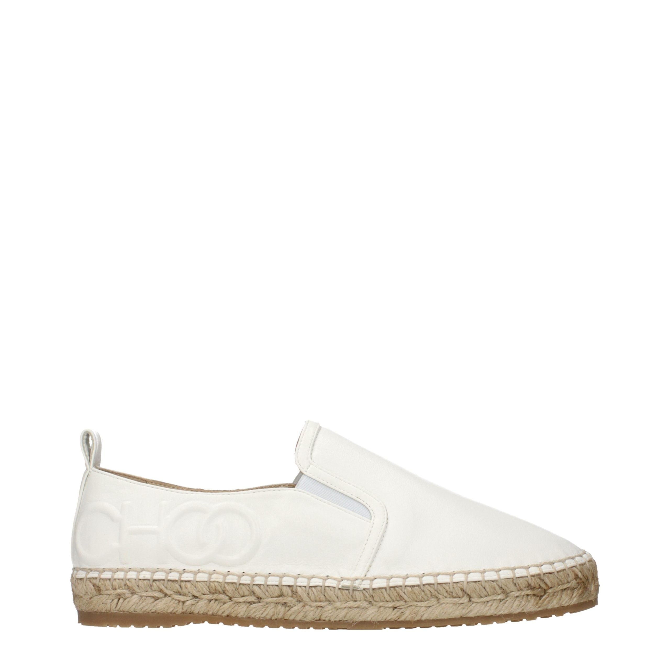 Jimmy Choo White Leather Espadrilles-1