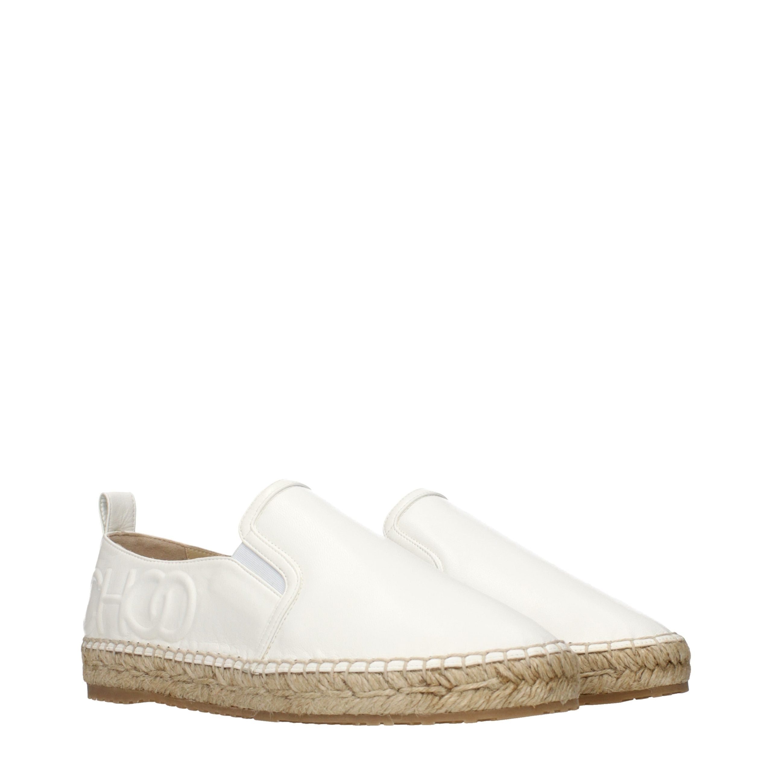 Jimmy Choo White Leather Espadrilles-2
