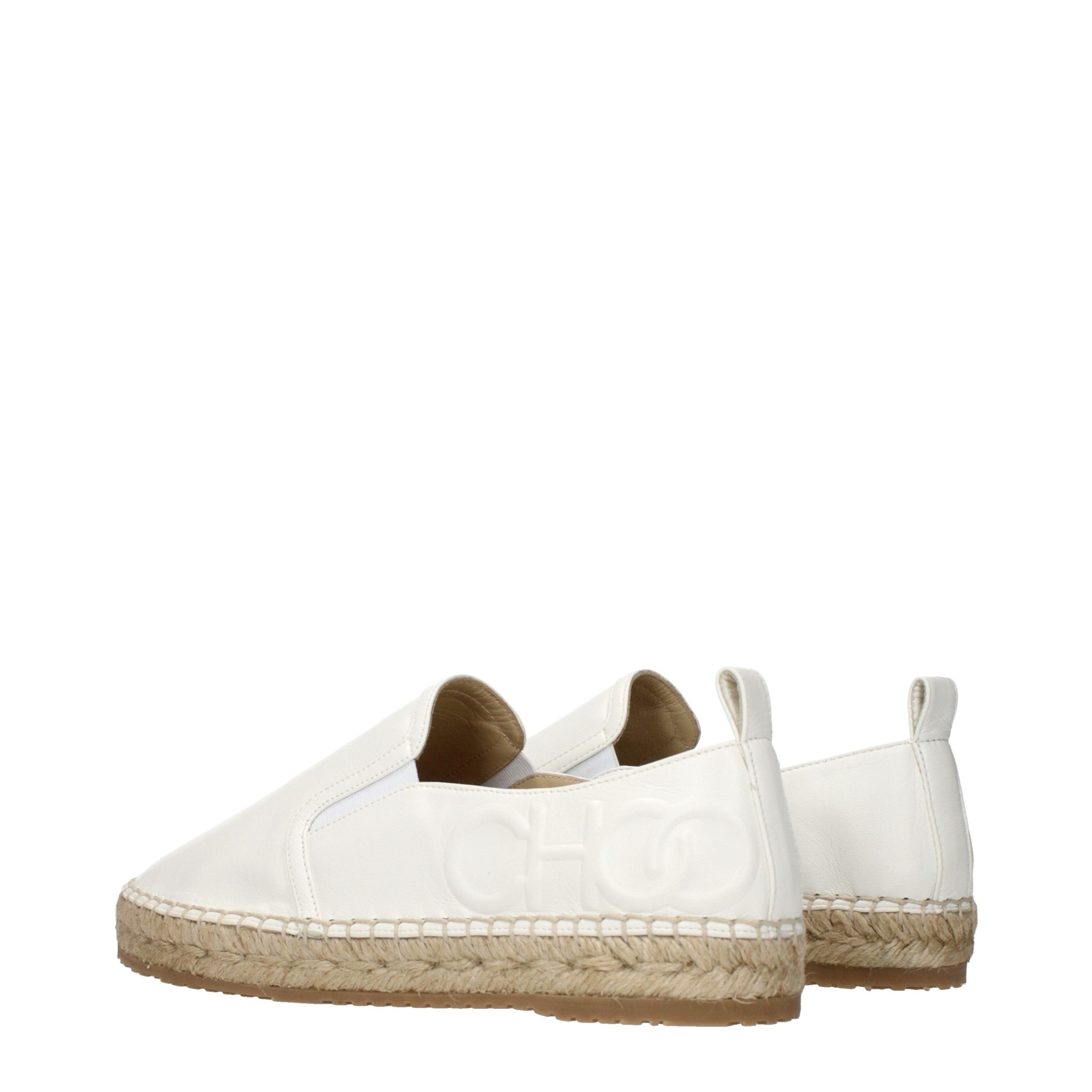 Jimmy Choo White Leather Espadrilles-4