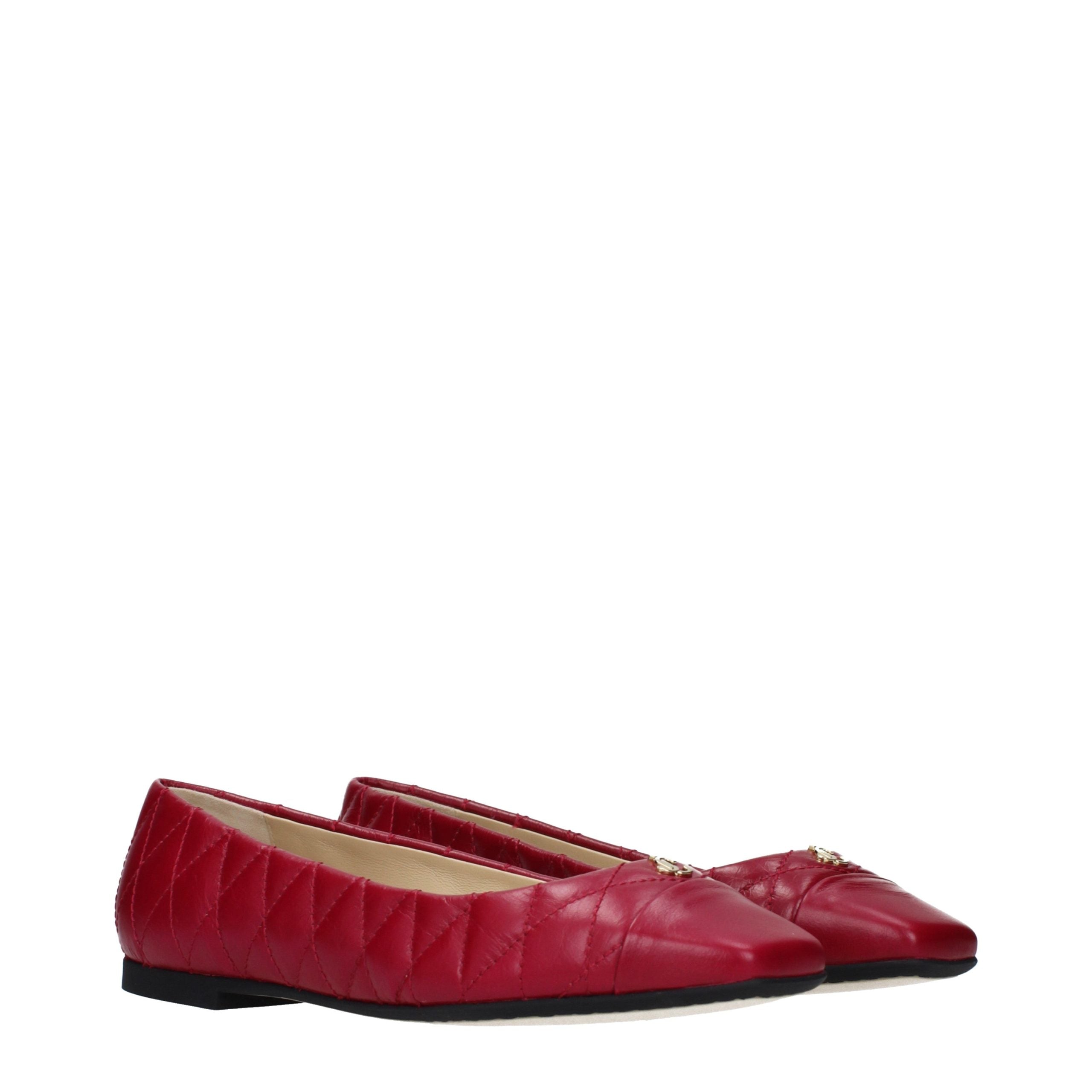 Jimmy Choo Pink Leather Ballet Flats-2