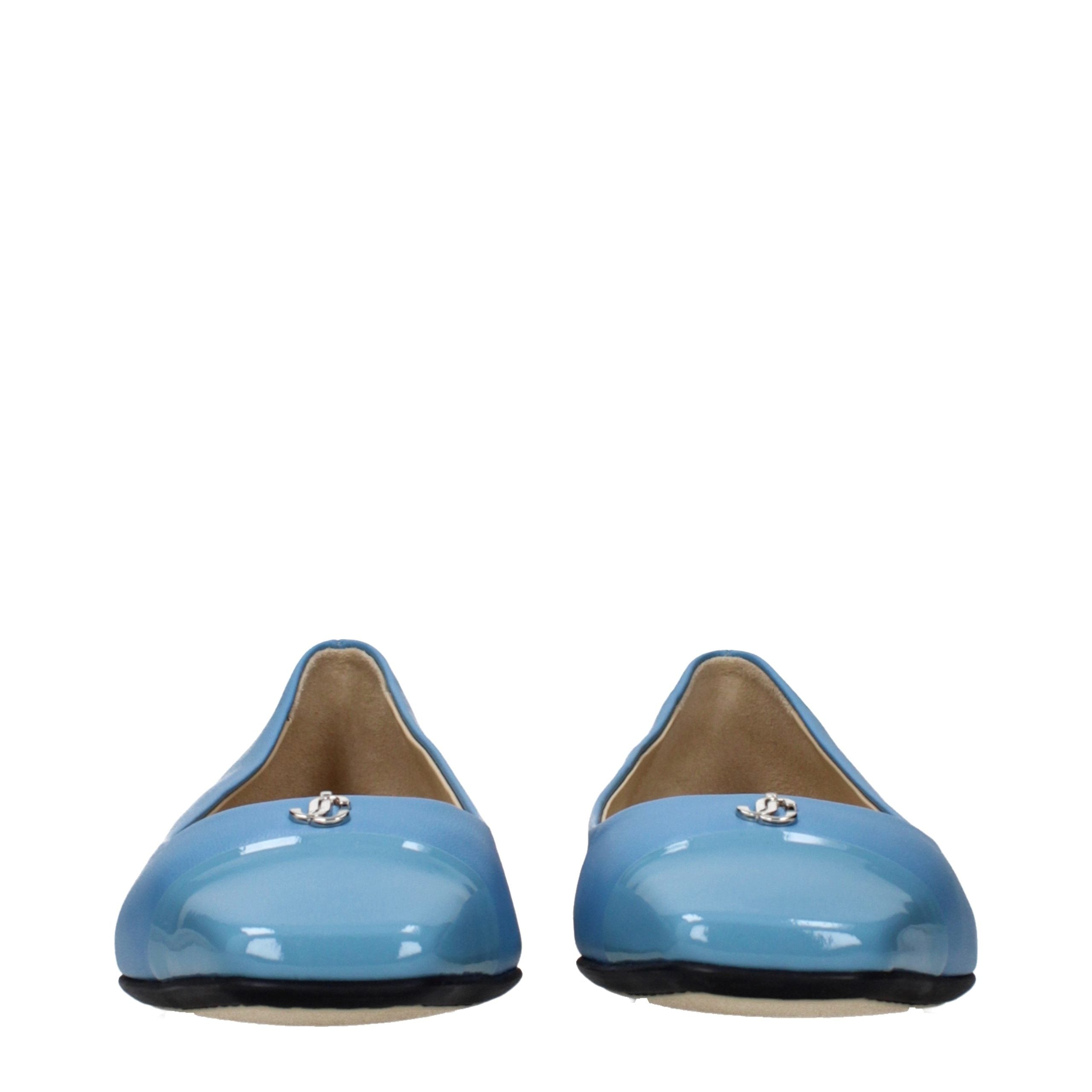 Jimmy Choo Hellblaue Ballerinas aus Leder-2