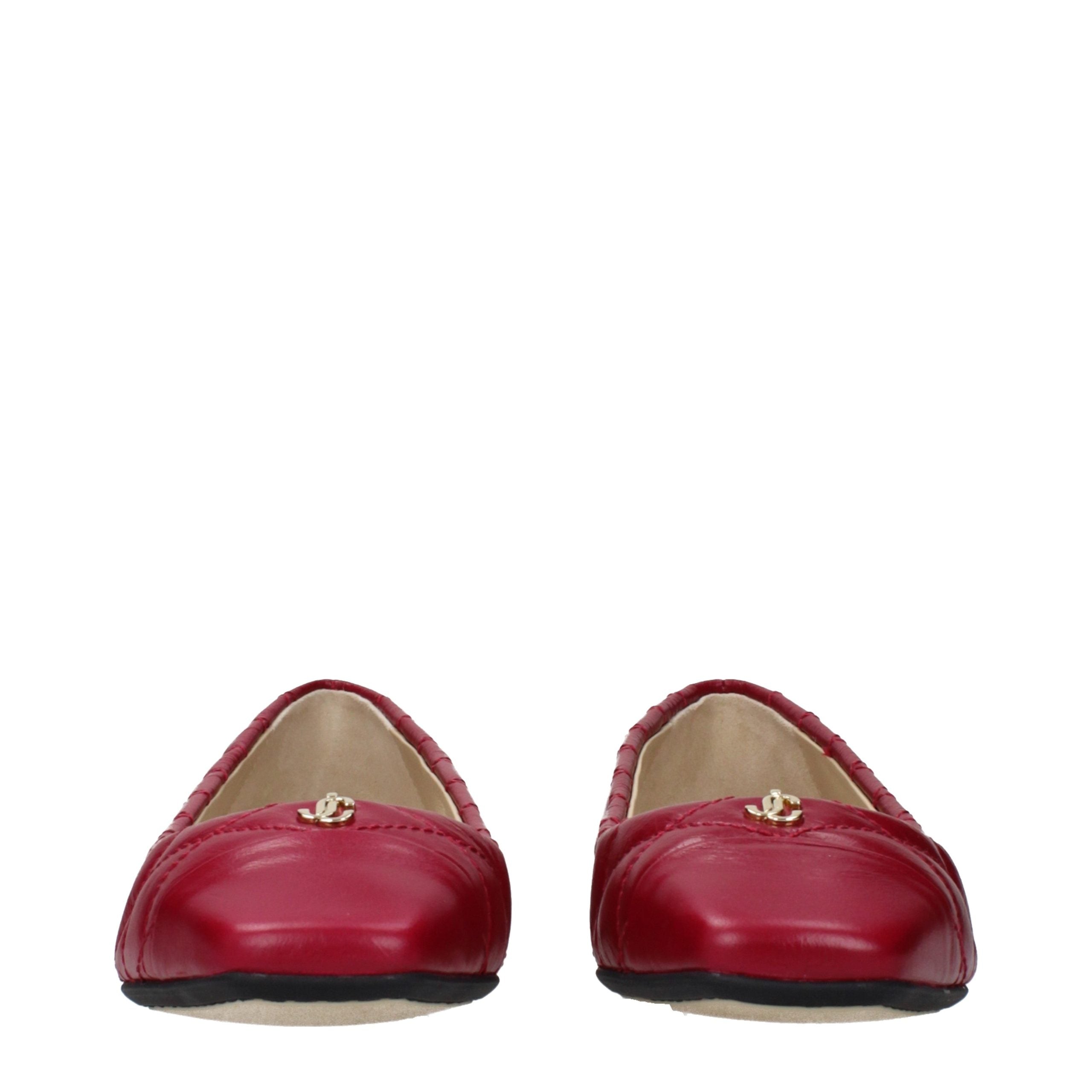 Jimmy Choo Pink Leather Ballet Flats-3