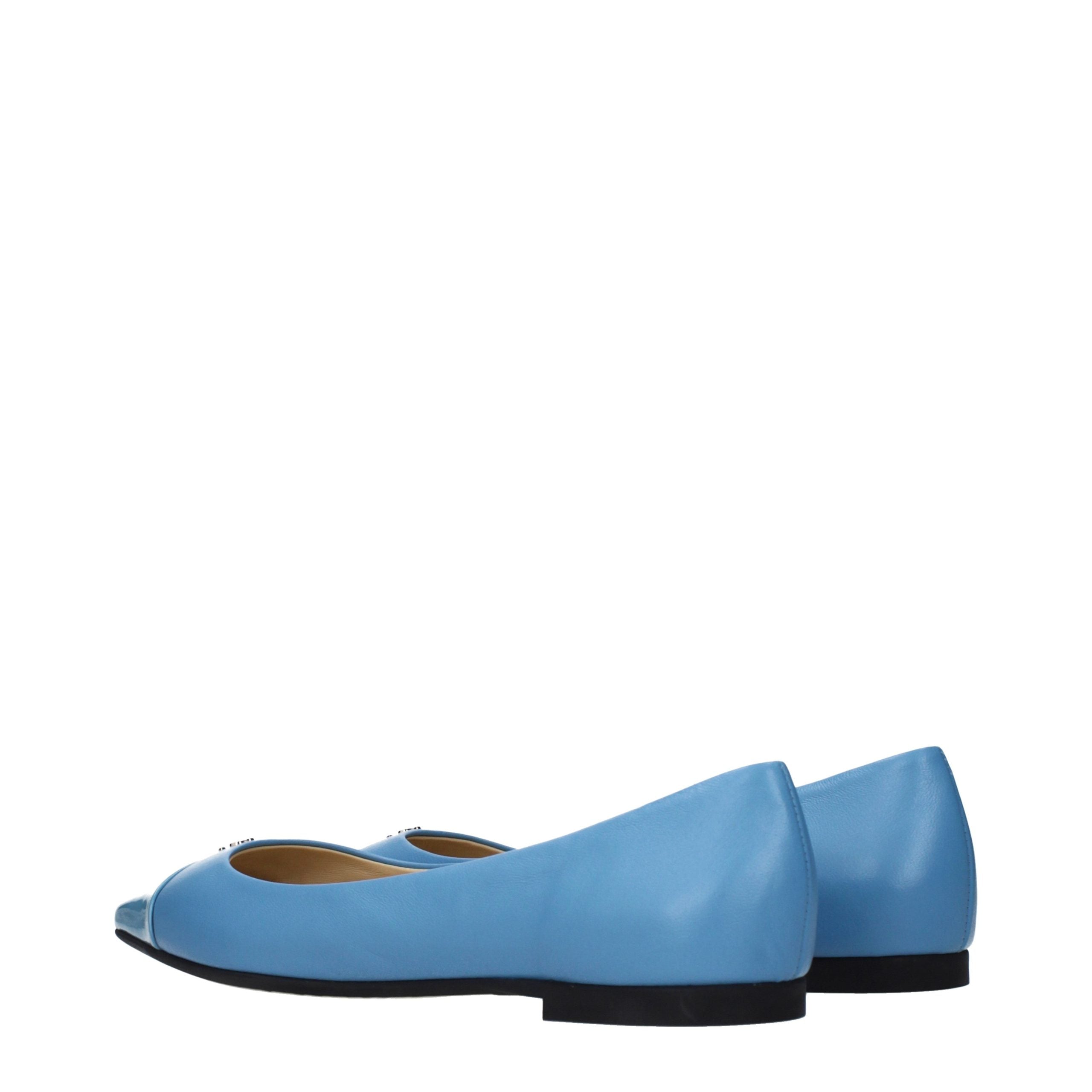Jimmy Choo Hellblaue Ballerinas aus Leder-3