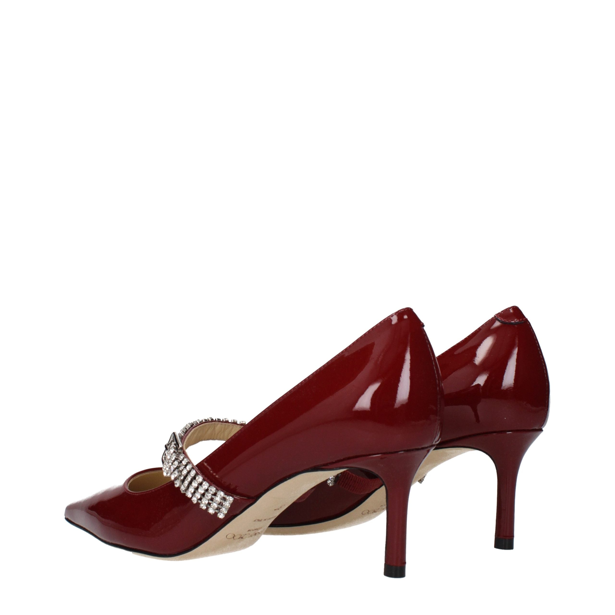 Jimmy Choo Rote Leder Pumps mit hohem Absatz-4