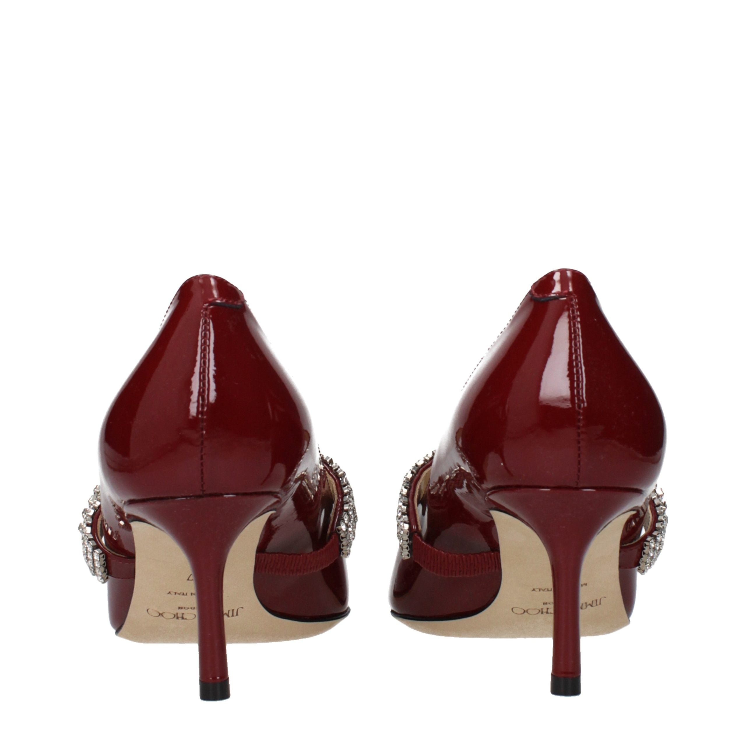 Jimmy Choo Rote Leder Pumps mit hohem Absatz-5