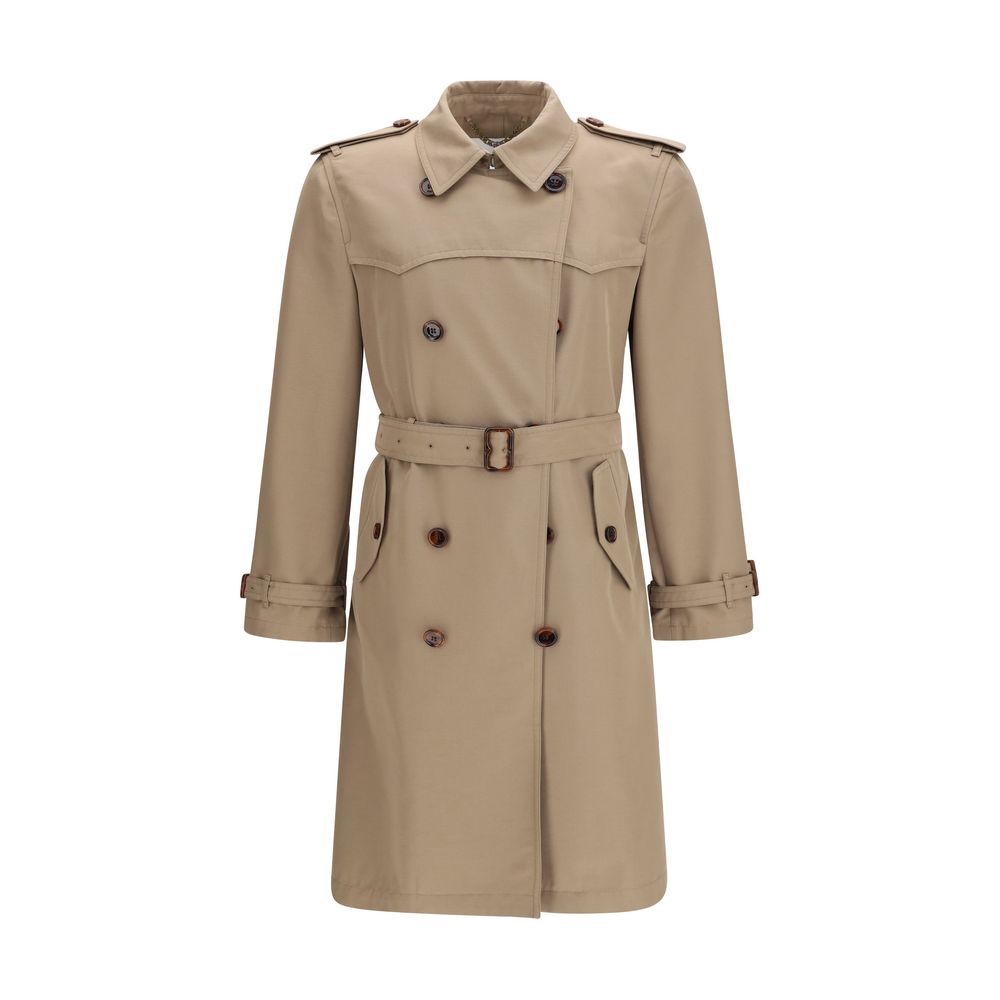 Burberry Brauner Seiden-Trenchcoat-1