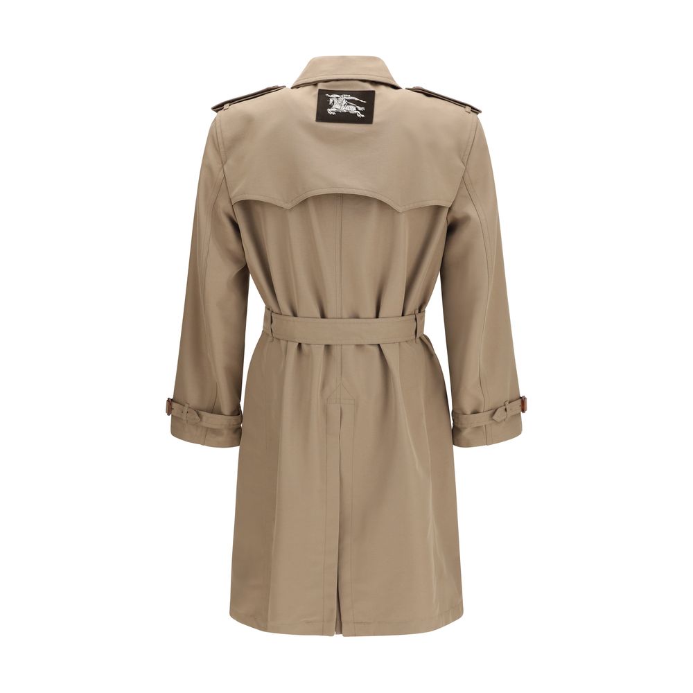 Burberry Brauner Seiden-Trenchcoat-2
