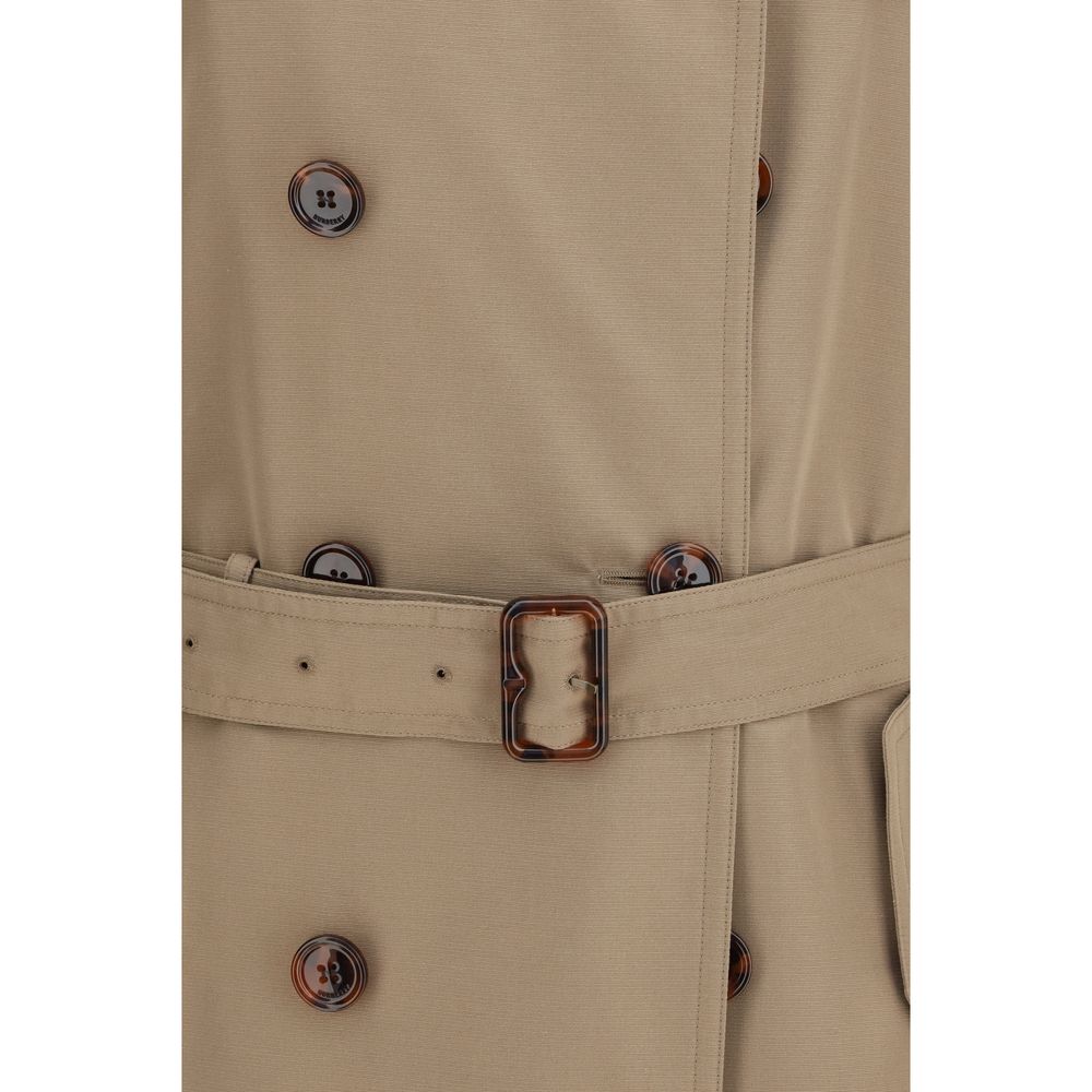 Burberry Brauner Seiden-Trenchcoat-3