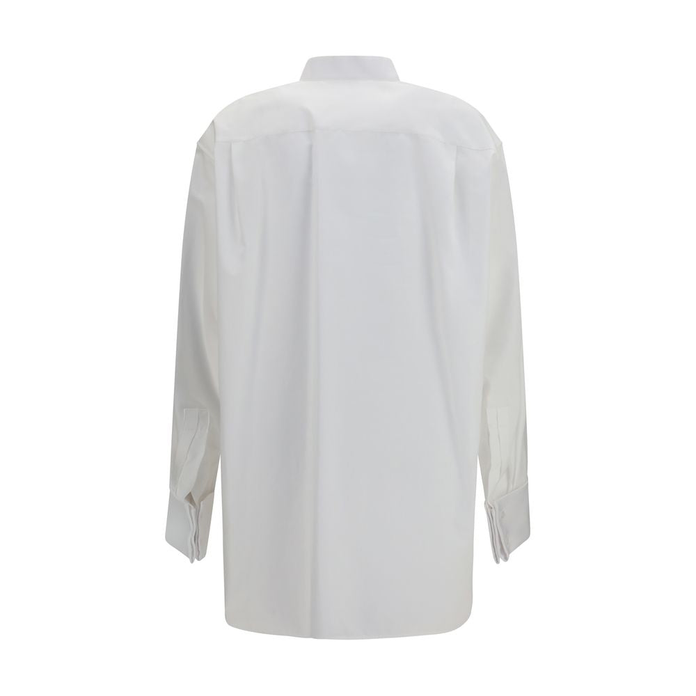 Saint Laurent Weißes Baumwollkleidhemd-2